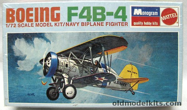 Monogram 1/72 Boeing F4B-4  - 2nd Squadron CV-2 USS Lexington - (F4B4) - Blue Box Issue, 6795 plastic model kit